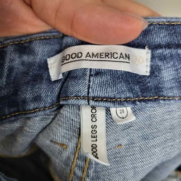 Good American Good Legs High Waist Crop Skinny Jeans Size 20 - Picture 11 of 11